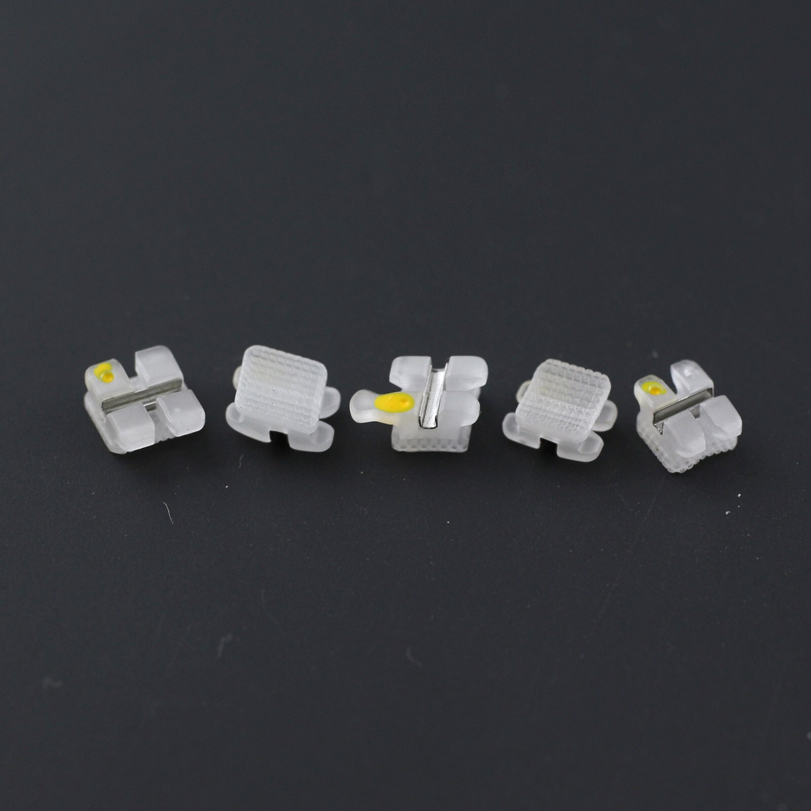 Noble Dental Orthodontic Ceramic Brackets Brace Roth 022 3 Hooks Metal Slot