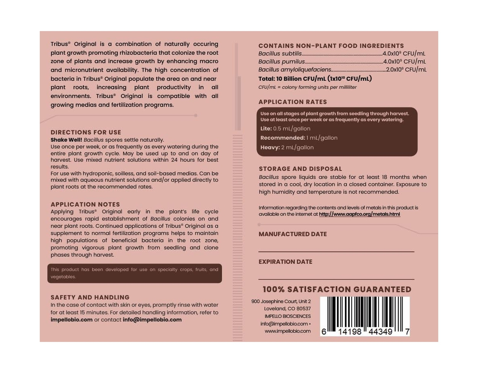 Tribus Organic Microbial Inoculant – Root Booster for Plants, Increases Pl