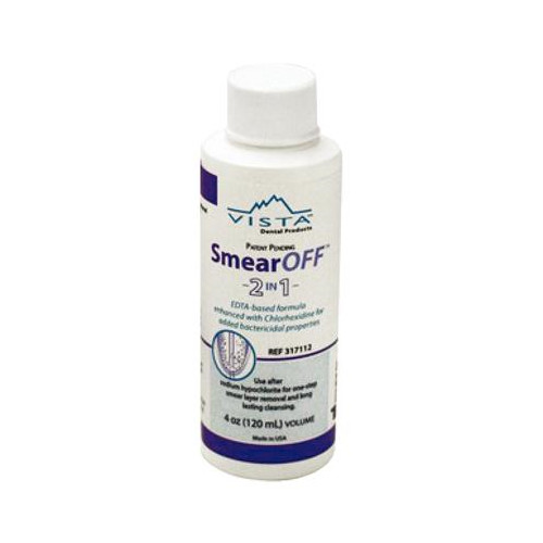 Vista Dental 317112 SmearOFF 2-in-1 EDTA Based Solution 120 mL Bottle