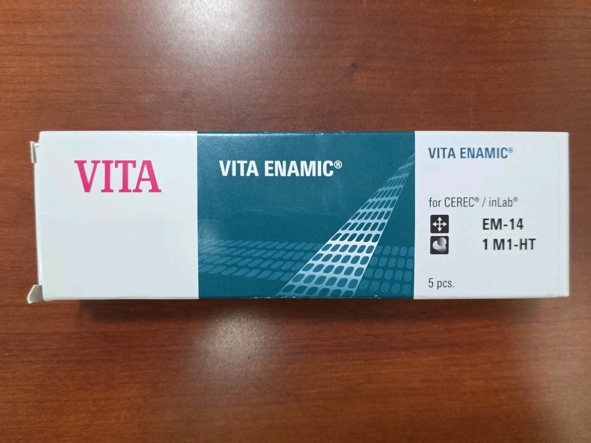 Vita Enamic 1M1-HT CAD/CAM Blocks Size EM-14 (5/Pk) Exp: 03-21-2025