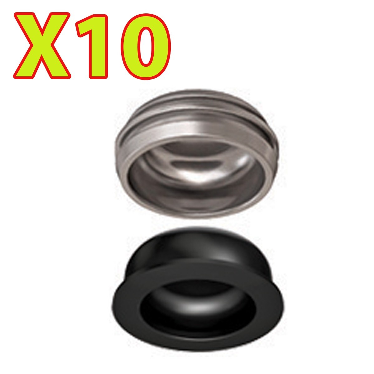 Overdenture Abutment Removable Replacement Metal Housing & Lab Cap Assembly (10)