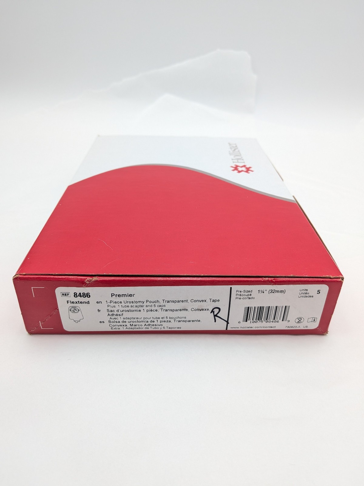 Hollister Box/5 Urostomy Pouch 1 Piece System 9″ Length 1-1/4″ Stoma Drainable
