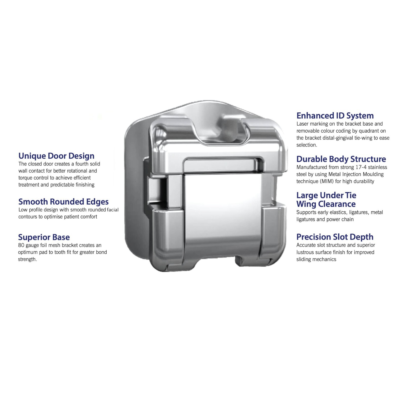 Dental Orthodontic Self Ligating Brackets Metal Ceramic Roth MBT Damon Empower