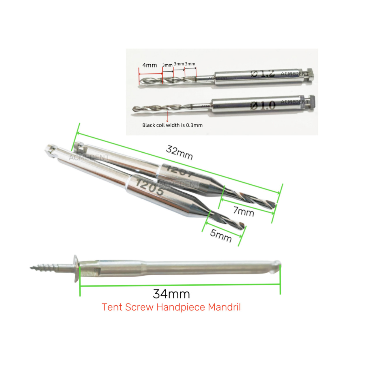 Dental Pilot Drill Bone Screw GBR Tent Screws Insertion Tacks Socket 1.0/1.2mm