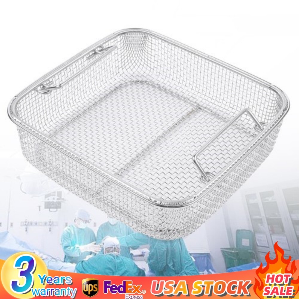 Kitchen Washing Basket Lab & Dental Medical Stainless Steel Sterilization Basket
