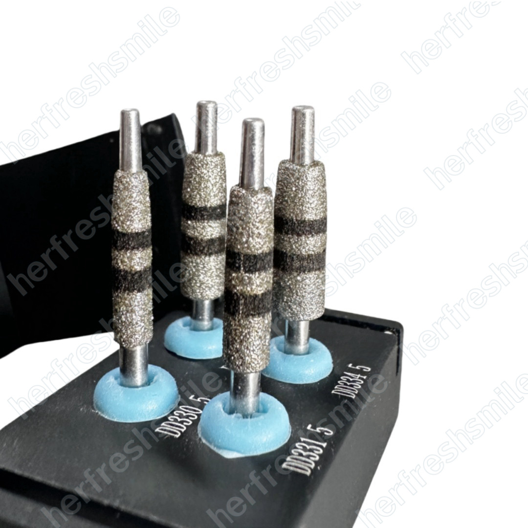 Dental Implant Guided Neck Correction Drills FG7604 Diamond Drum Burs 4Pcs/Set