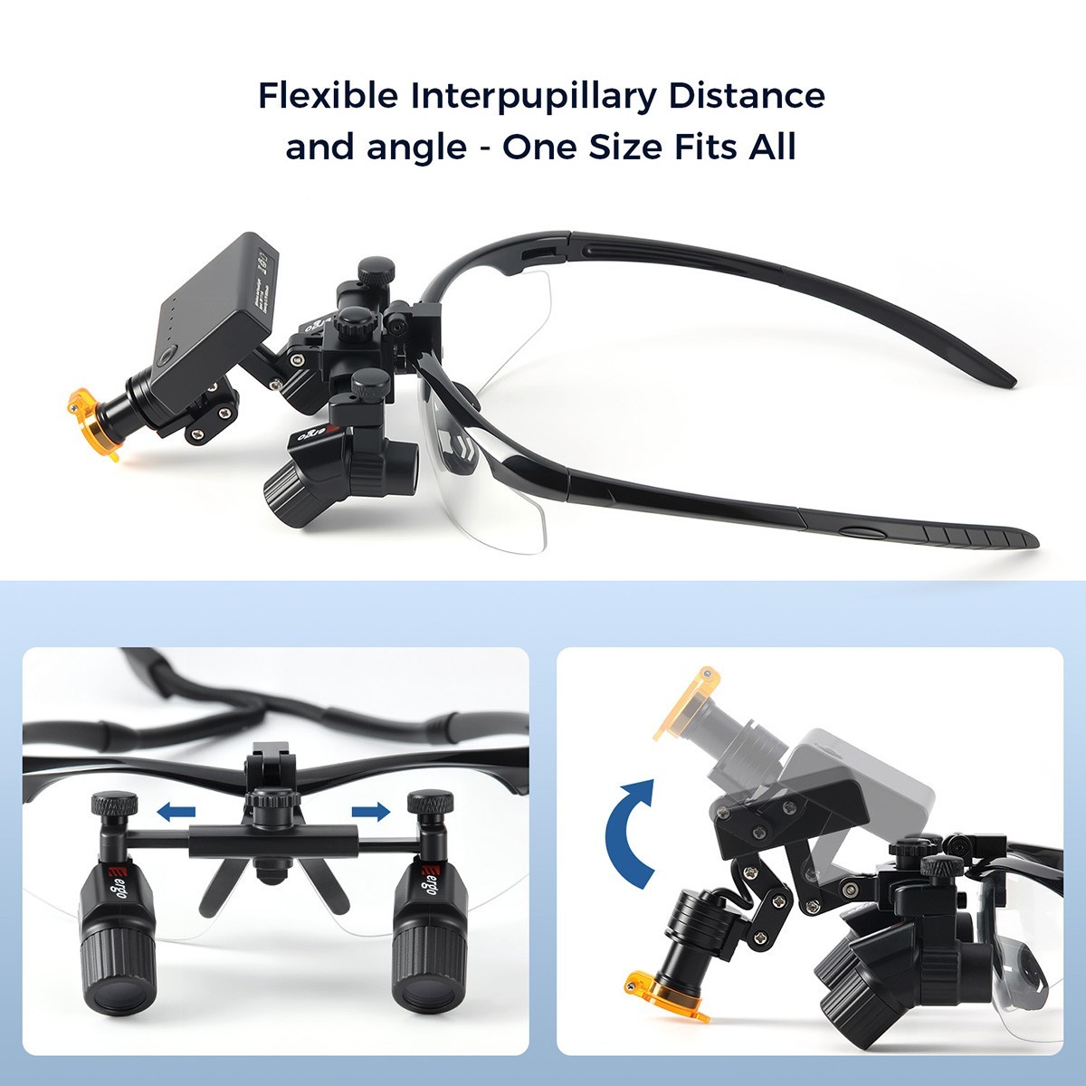 3.0X Dental Medical Ergo Loupes+5W LED Surgical Head Light Magnifying Glass