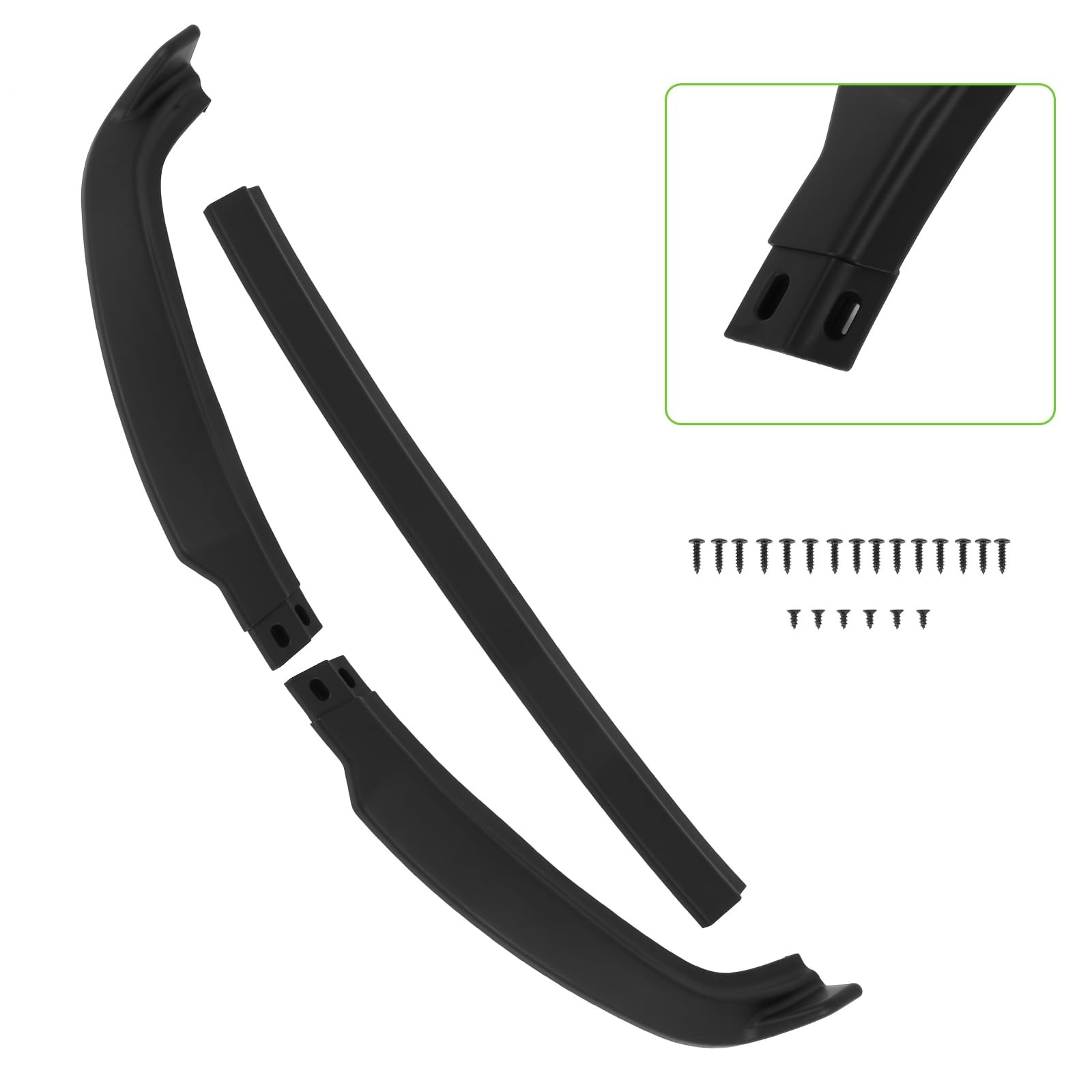 3PCS Front Bumper Lip PP Matte Black Compatible with 2001-2005 for Lexus IS300