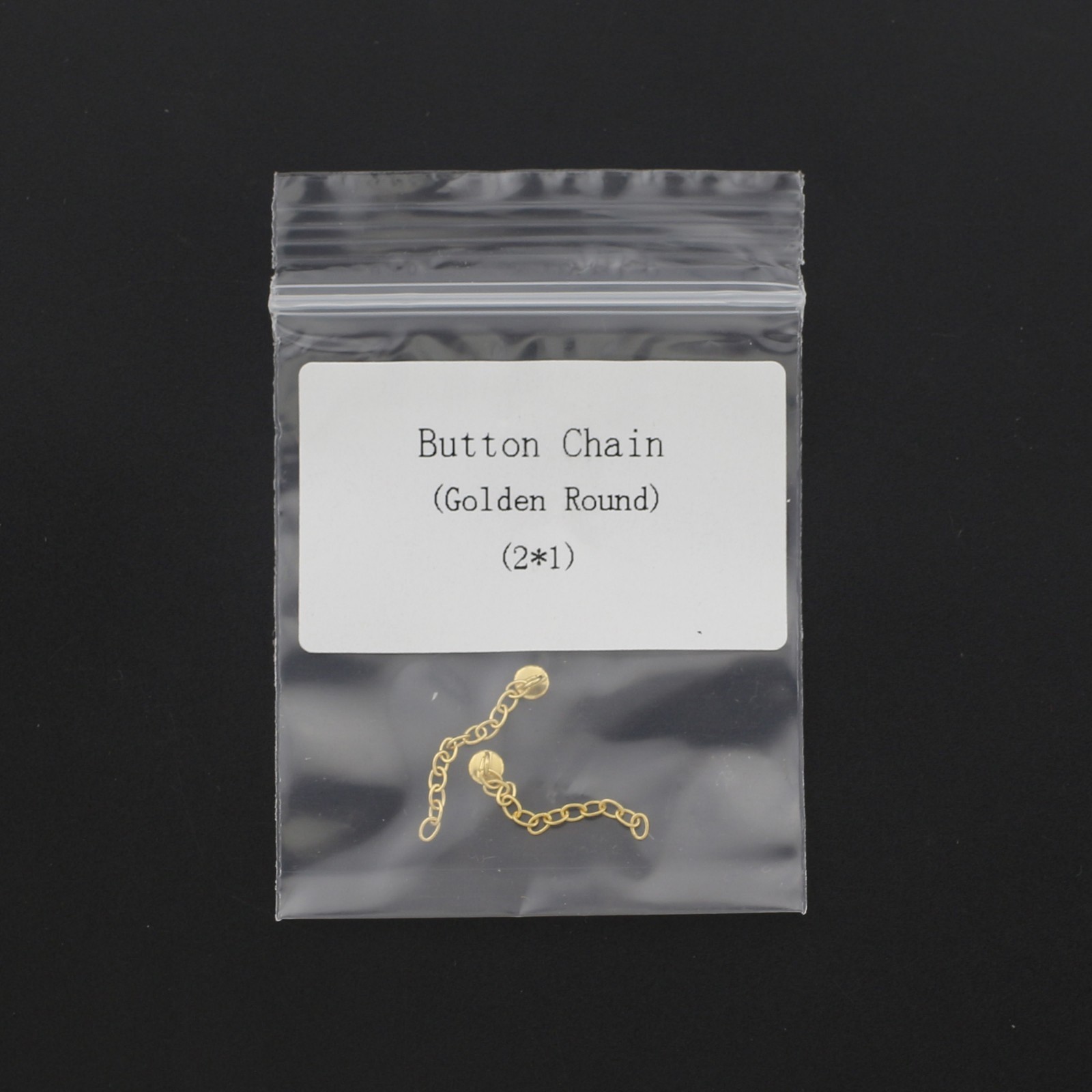 Dental Orthodontic Bondable Round Button Traction Chain Silver Gold 2pcs/pack