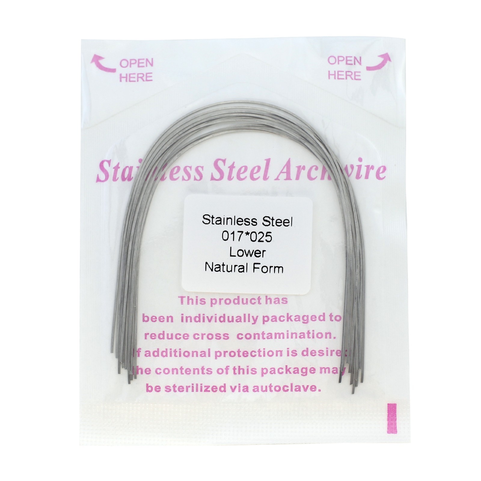 Dental Orthodontic Arch Wire Stainless Steel Natural Form Round Rectangular U L