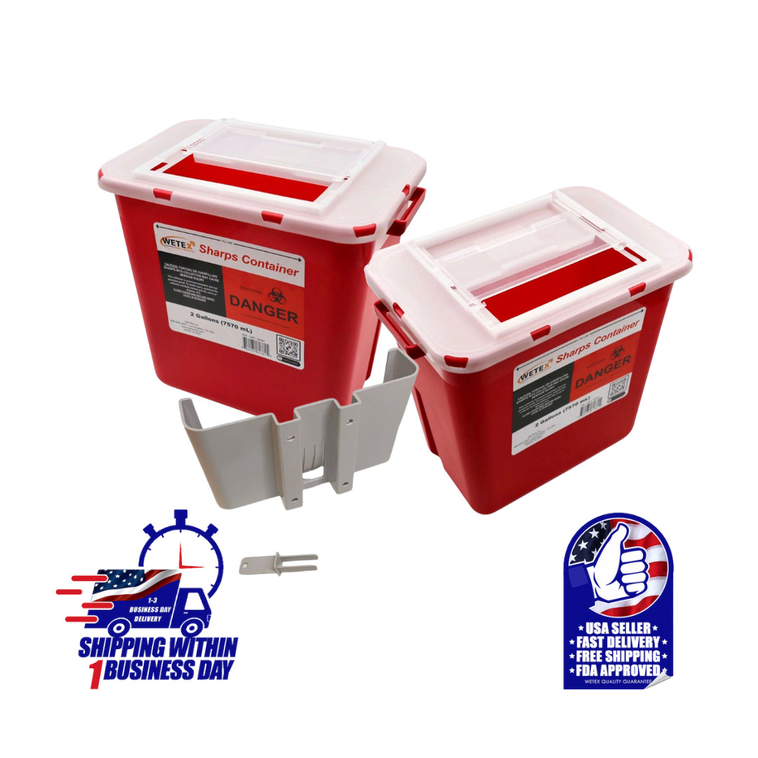Biohazard Container with Holder (2 Gallon)