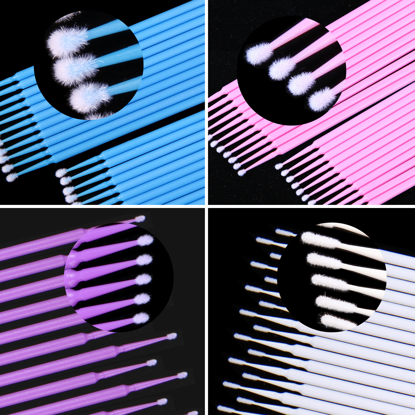 Micro Brushes Applicators Microbrush Dental (Regular,Fine,Super Fine) 10 colors