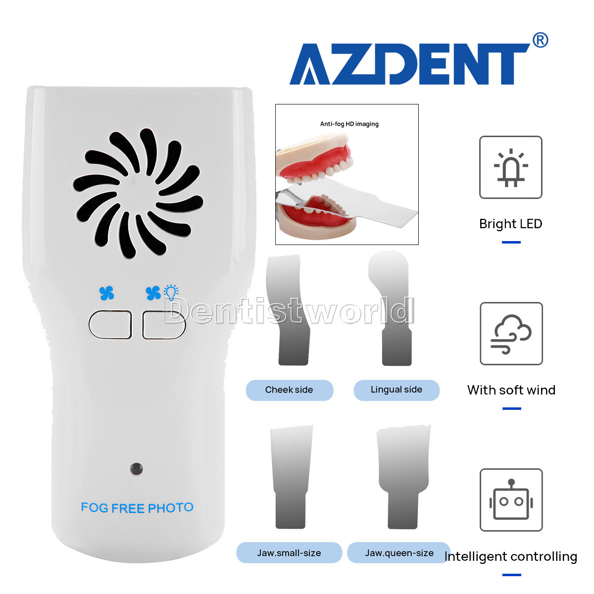 Dental Anti-fog Mirror LED Oral Photography Reflector Orthodontic Buccal Clinic
