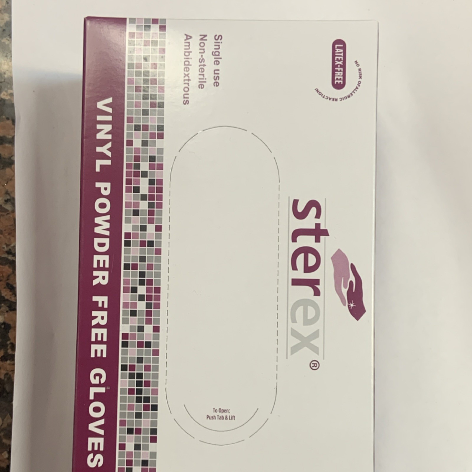 Sterex Vinyl Powder-Free Gloves Biological Lab Emergency Medicine Cosmetology
