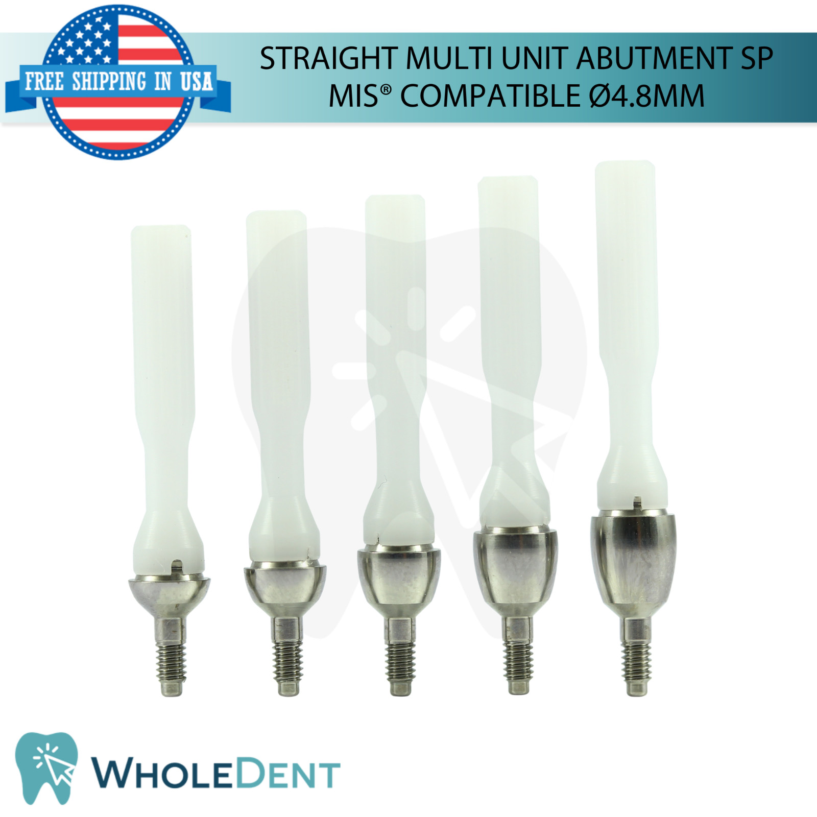 1X Straight Multi Unit Prosthetic SP Ø4.8mm Compatible with MIS® Seven Int Hex
