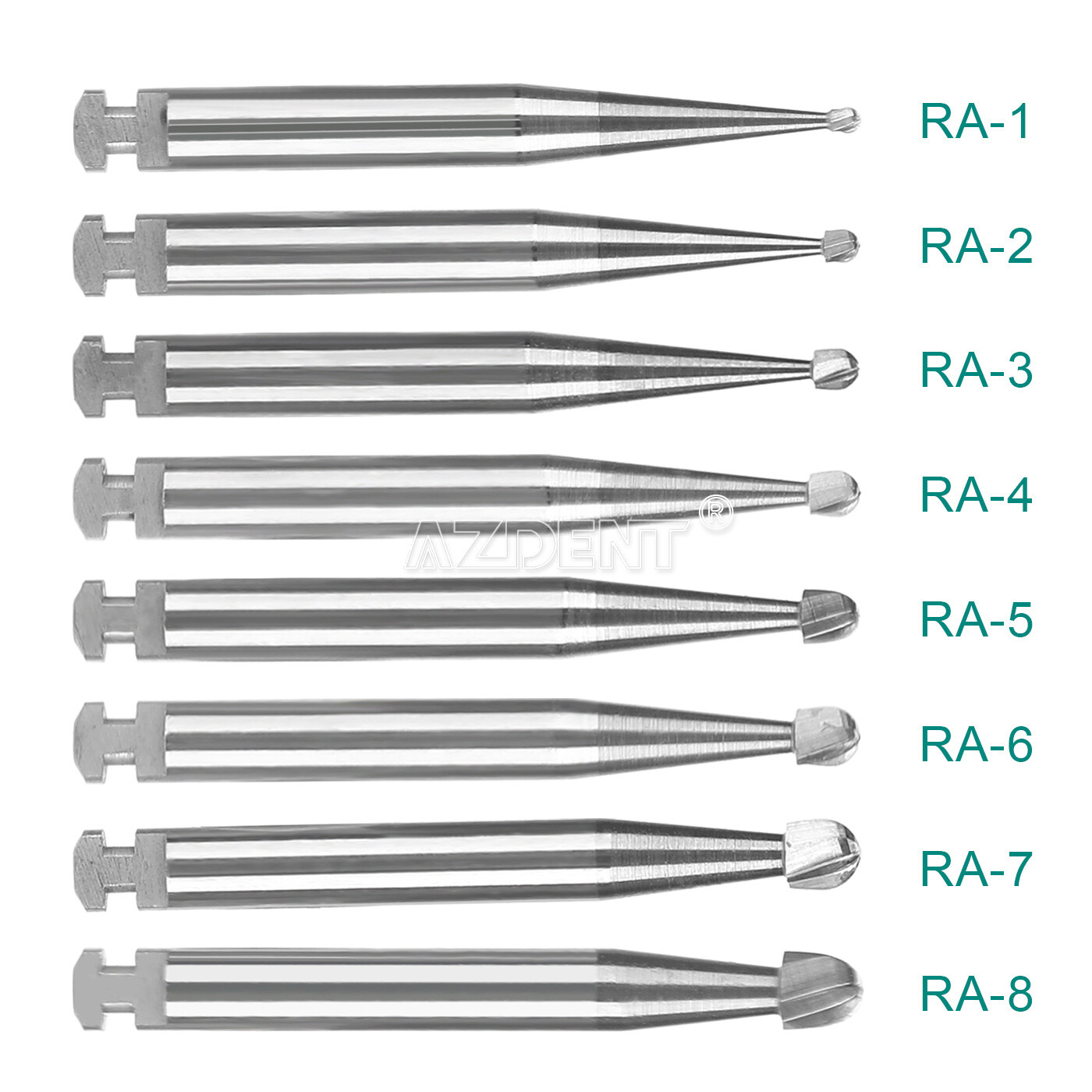 RA1-8 Dental Lab Clinic Low Speed Tungsten Steel Burs F Contra Angle Handpiece