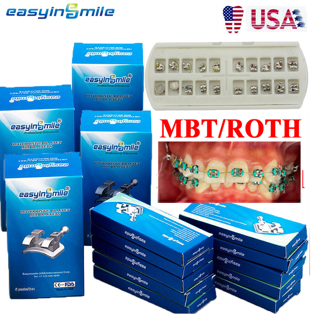 20packs Easyinsmile Dental Orthodontic Brackets MBT ROTH 345 with hook 022
