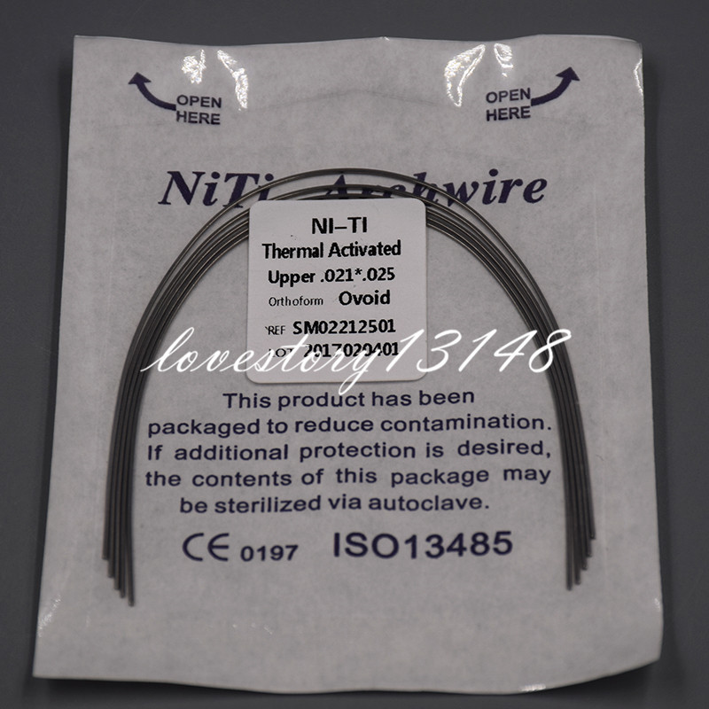 10/100Packs Dental Rectangular Arch Wire Heat Thermal Activated Niti Upper/Lower
