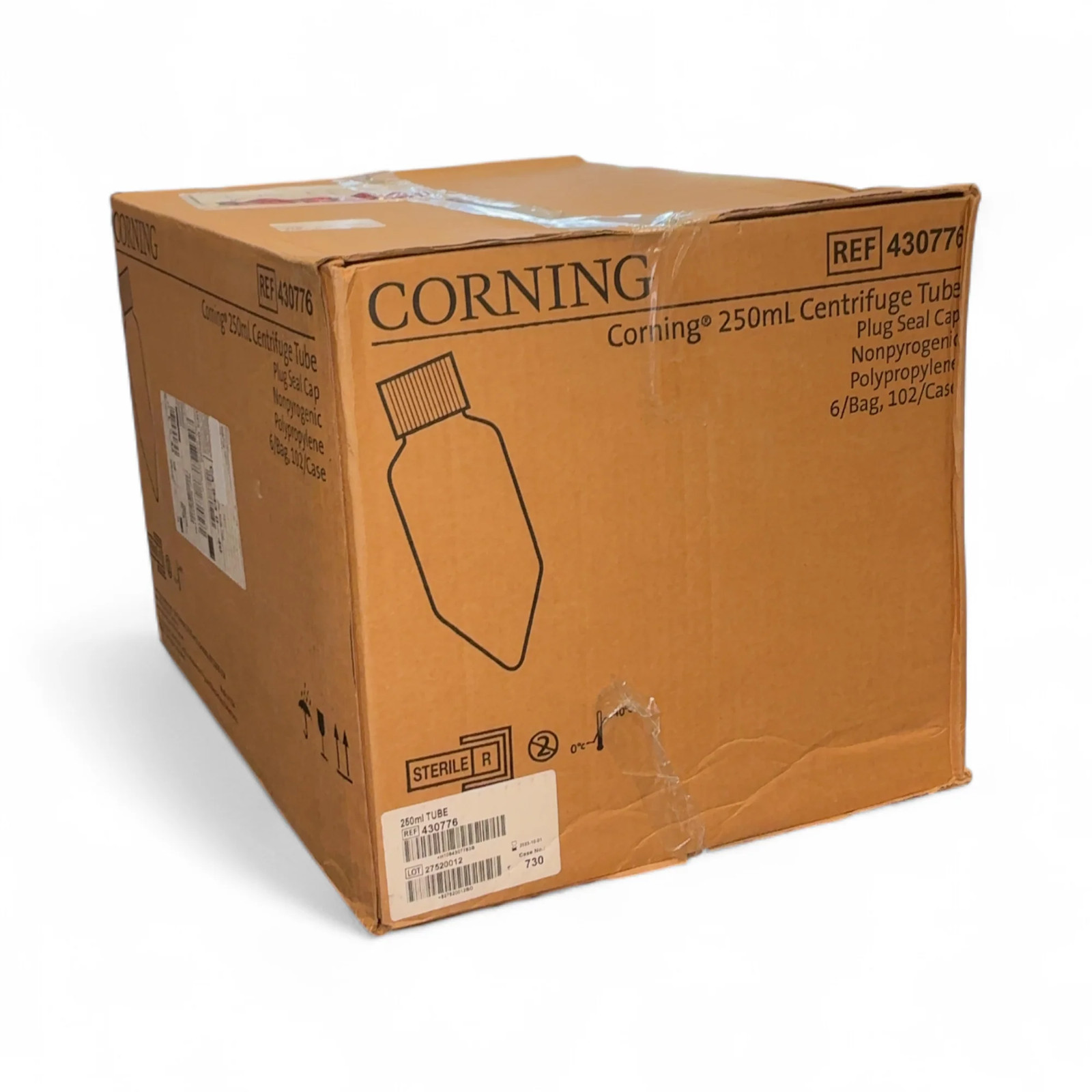Corning 430776 250mL Centrifuge Tube Plug Seal Cap Sterile Nonpyrogenic NEW BO!