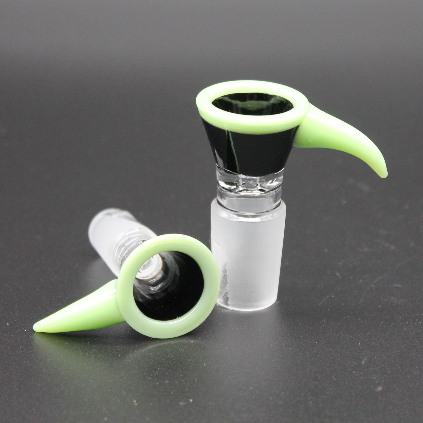 Pyrex Lab Glass Slide Slyme Blk Funnel Bowl 14 18mm Fitting Tobacco Hookah Bong