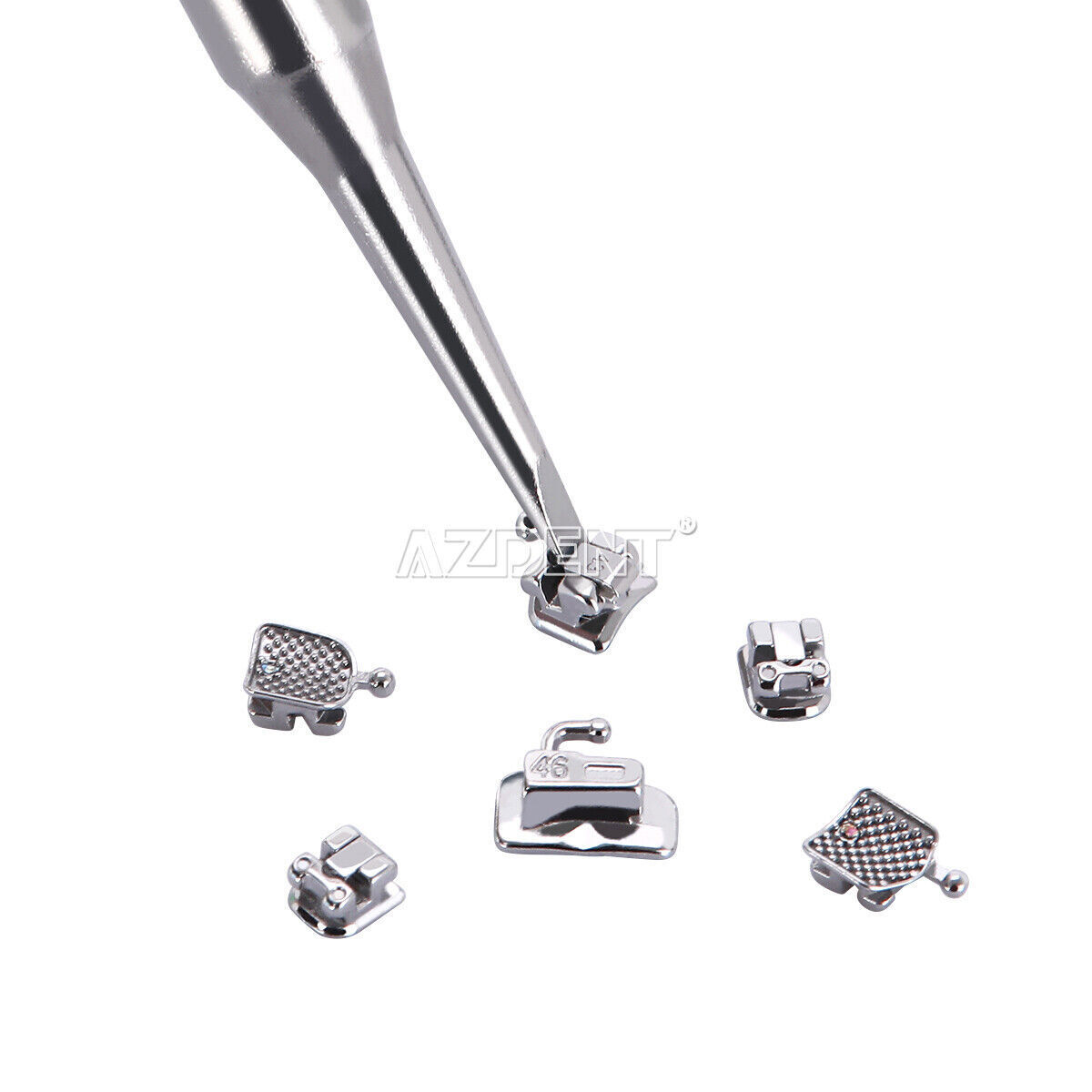 AZDENT Dental Ortho Self-Ligating Brackets Braces Roth/MBT.022 Hook 345 Metal