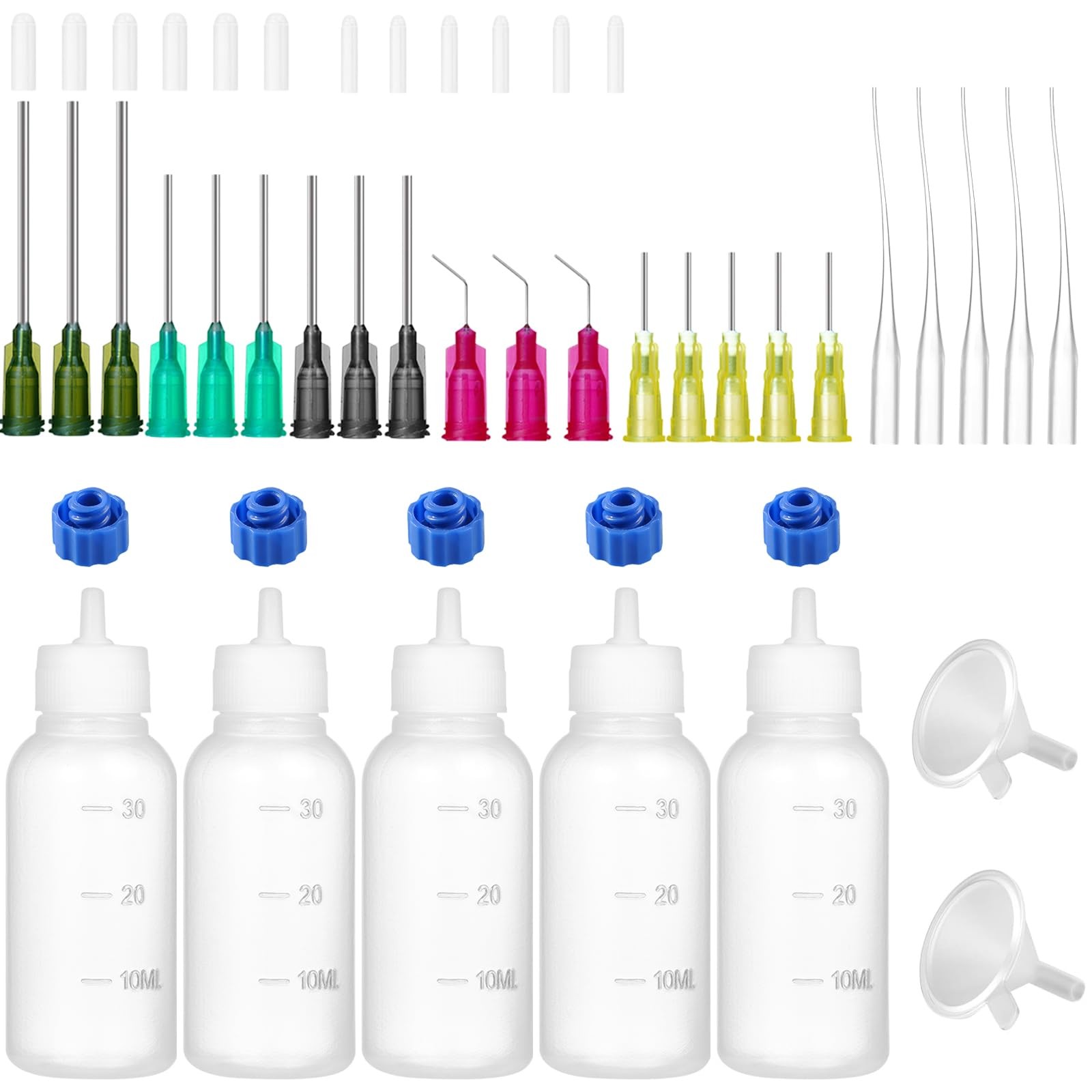 Ehoycq 30ml Glue Precision Tip Applicator Bottle,Needle Tip Squeeze Bottle with