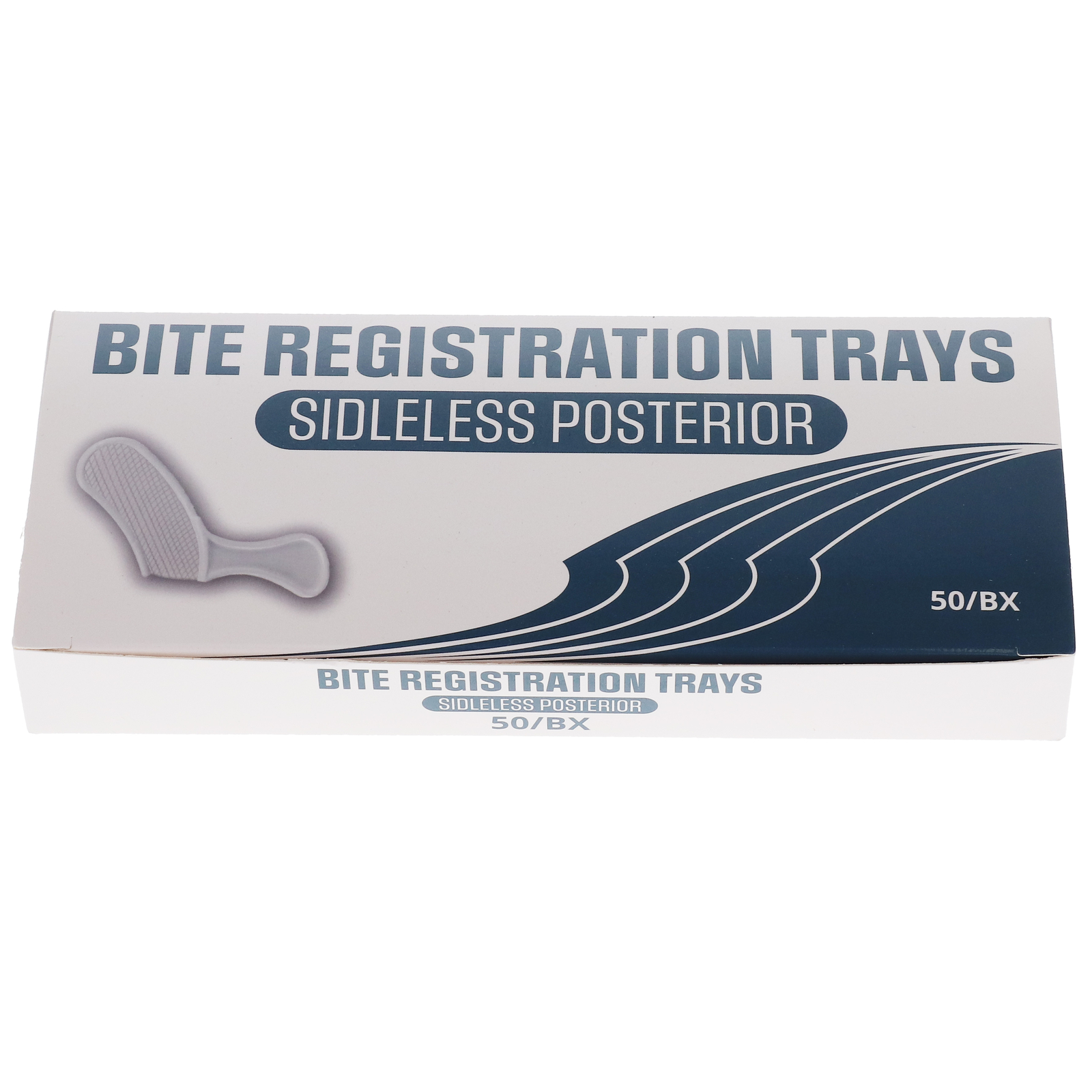 House Brand Dentistry 108119 Bite Registration Trays Sideless Posterior 50/Pk