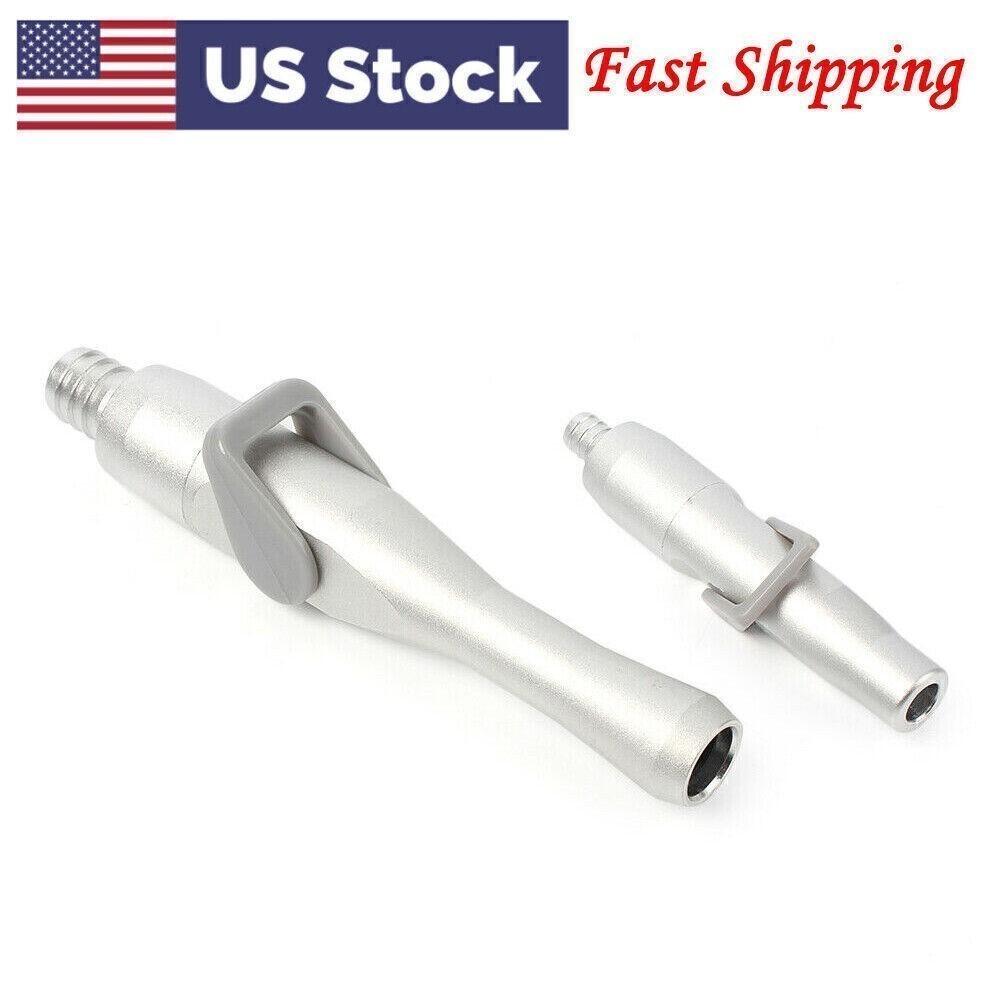 2PCs Dental Saliva Ejector Suction Valves Strong Weak Swivel Adapters Aluminum