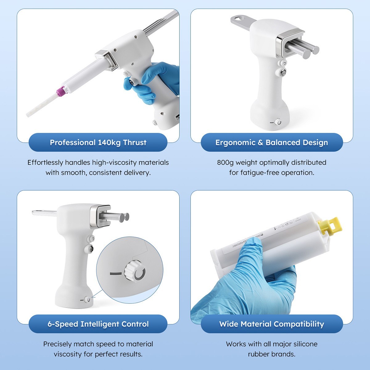 Dental Automatic Electric Dispensing Gun Impression Mixer Dispenser Gun Mixing