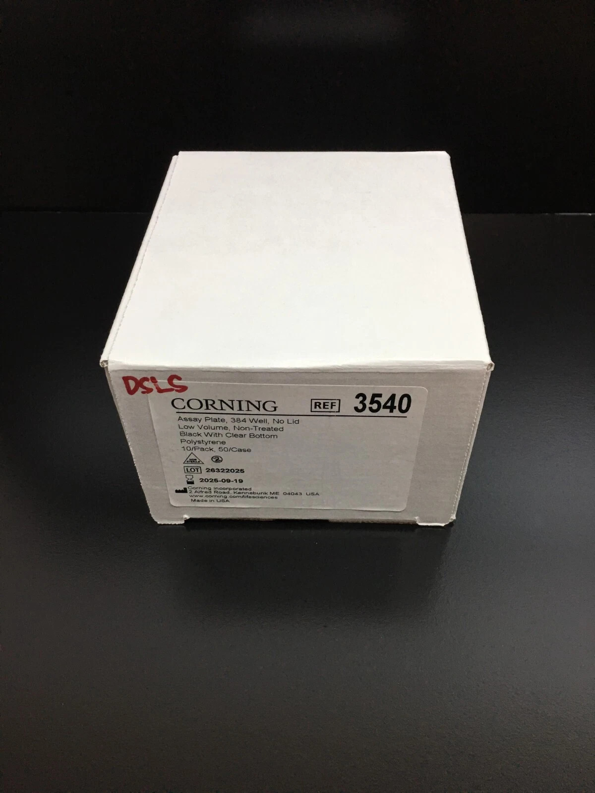 Corning REF 3540 Low Volume 384-well Black/Clear Flat Bottom Microplate 9 PCS