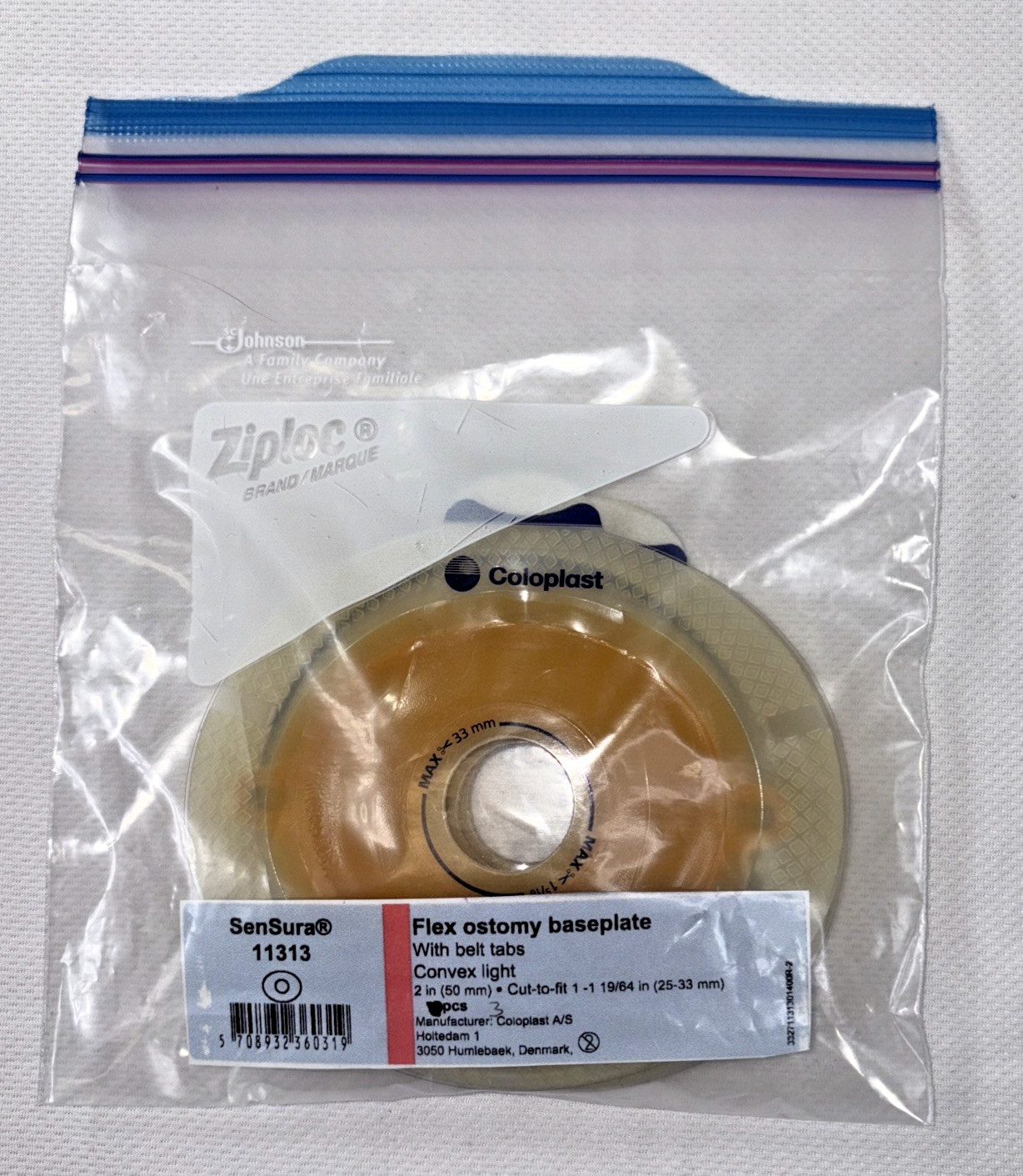 3 Coloplast 11313 SenSura® Flex Ostomy Baseplate