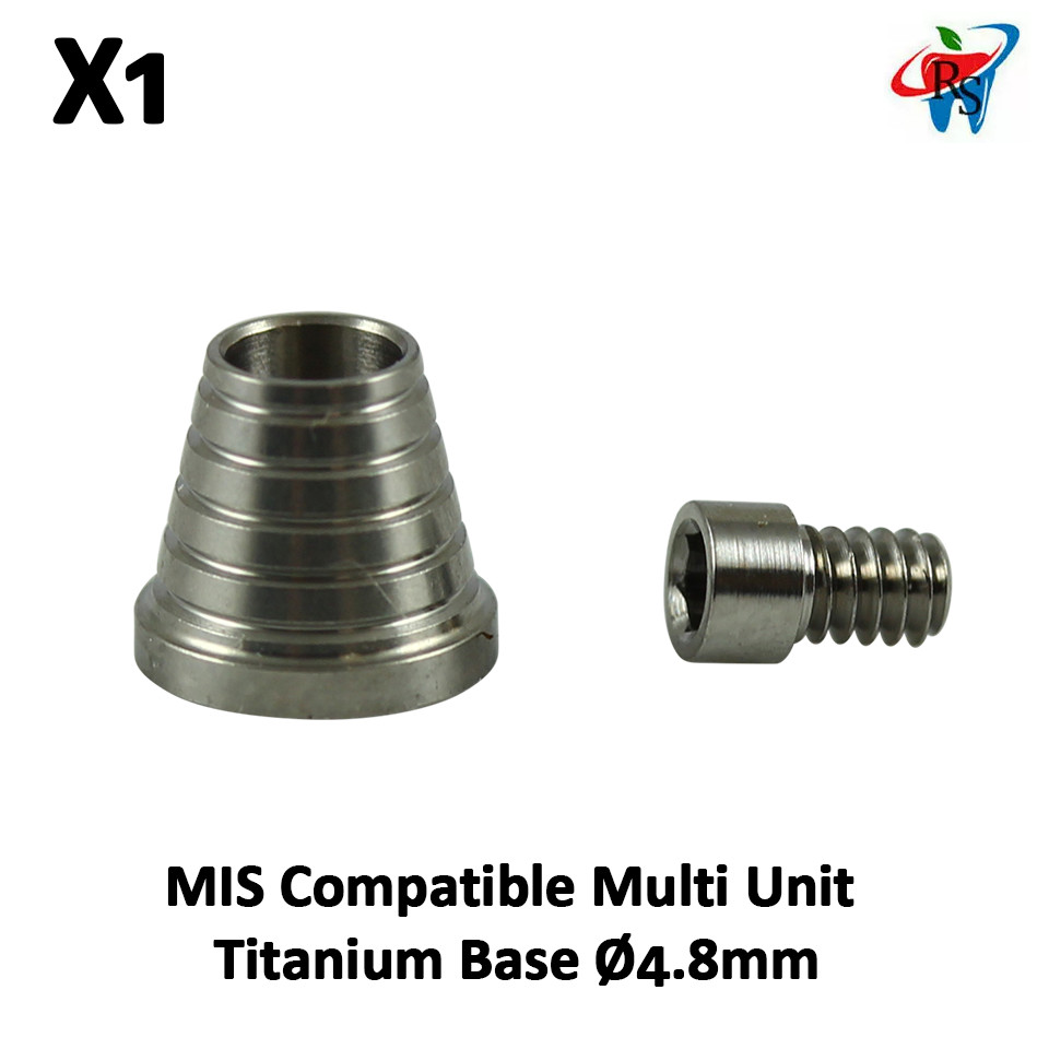 Dental Titanium Base – Ø4.8mm Compatible With MIS Multi Unit System Titanium