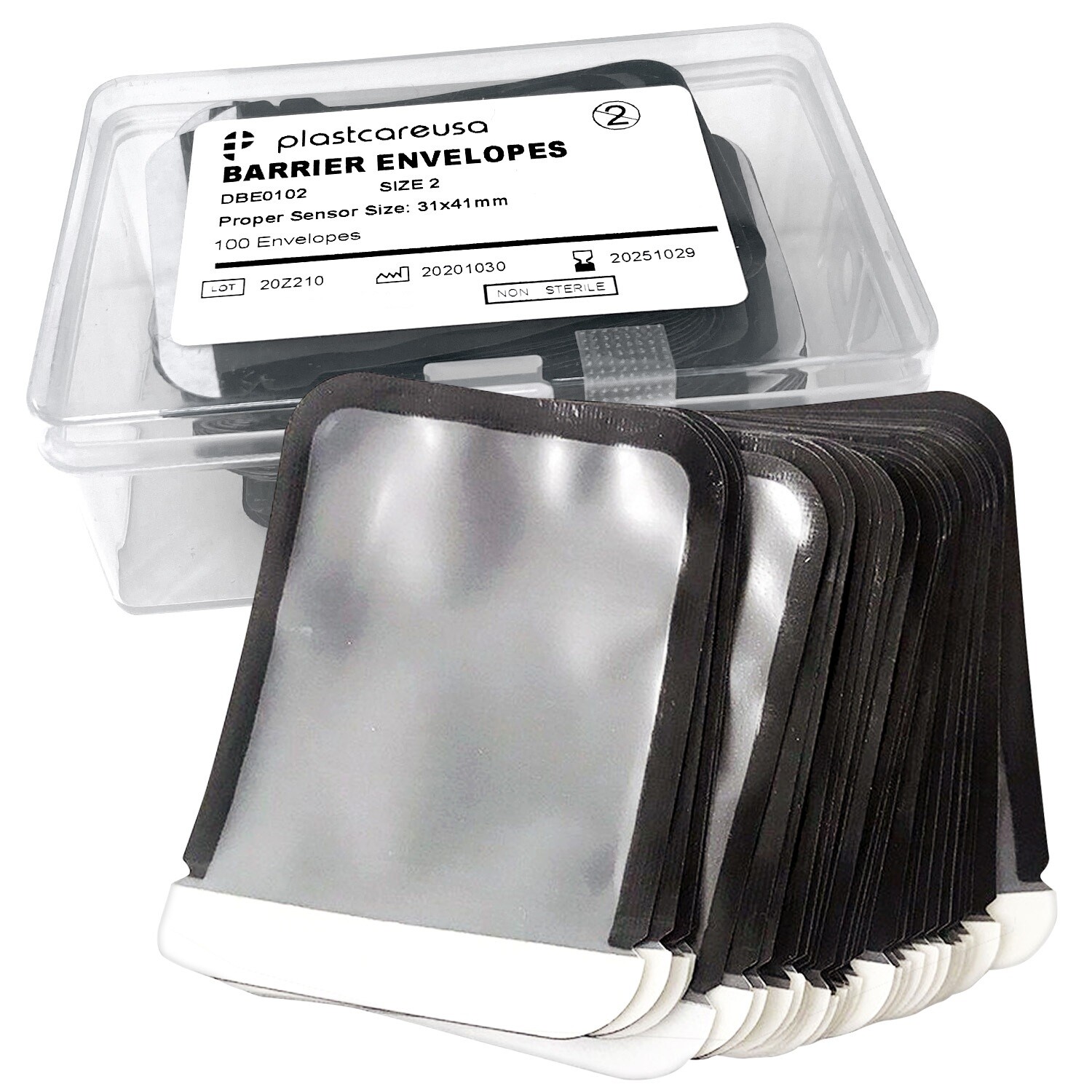 2400 Size 2 Barrier Envelopes for Dental X Ray Digital Phosphor Plate Sensor