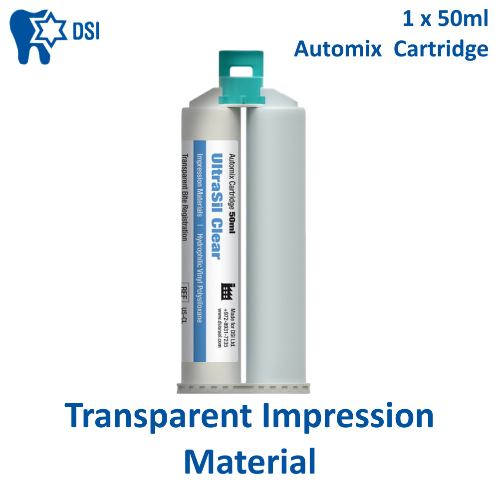 Dental DSI Ultrasil Clear Bite Registration Impression Material Transparent 50ml