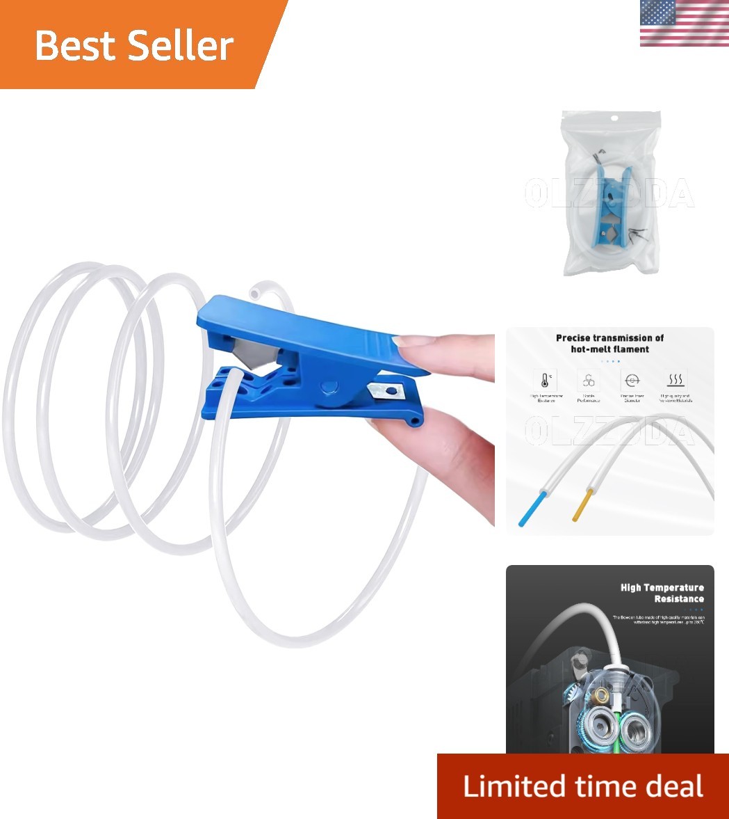 Temperature Resistant PTFE Tubing 2.5mm ID, 6.5ft for Reliable Filament Flow