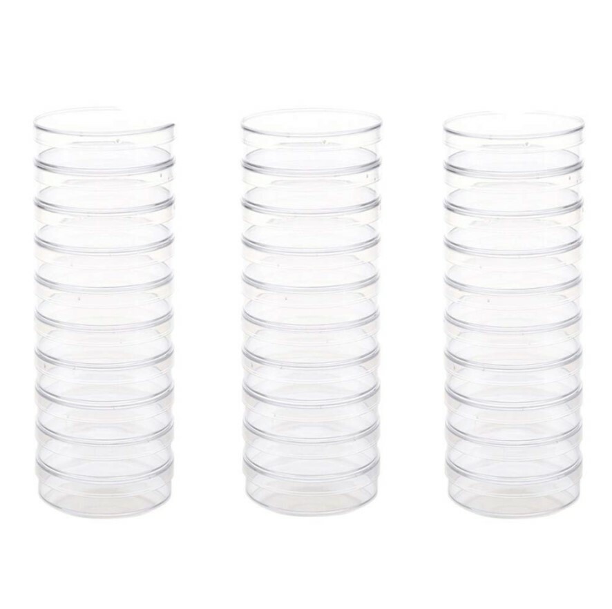 30 Pack Plastic Petri Dishes with Lids,90 x 15mm School,Laboratories Petri Dish