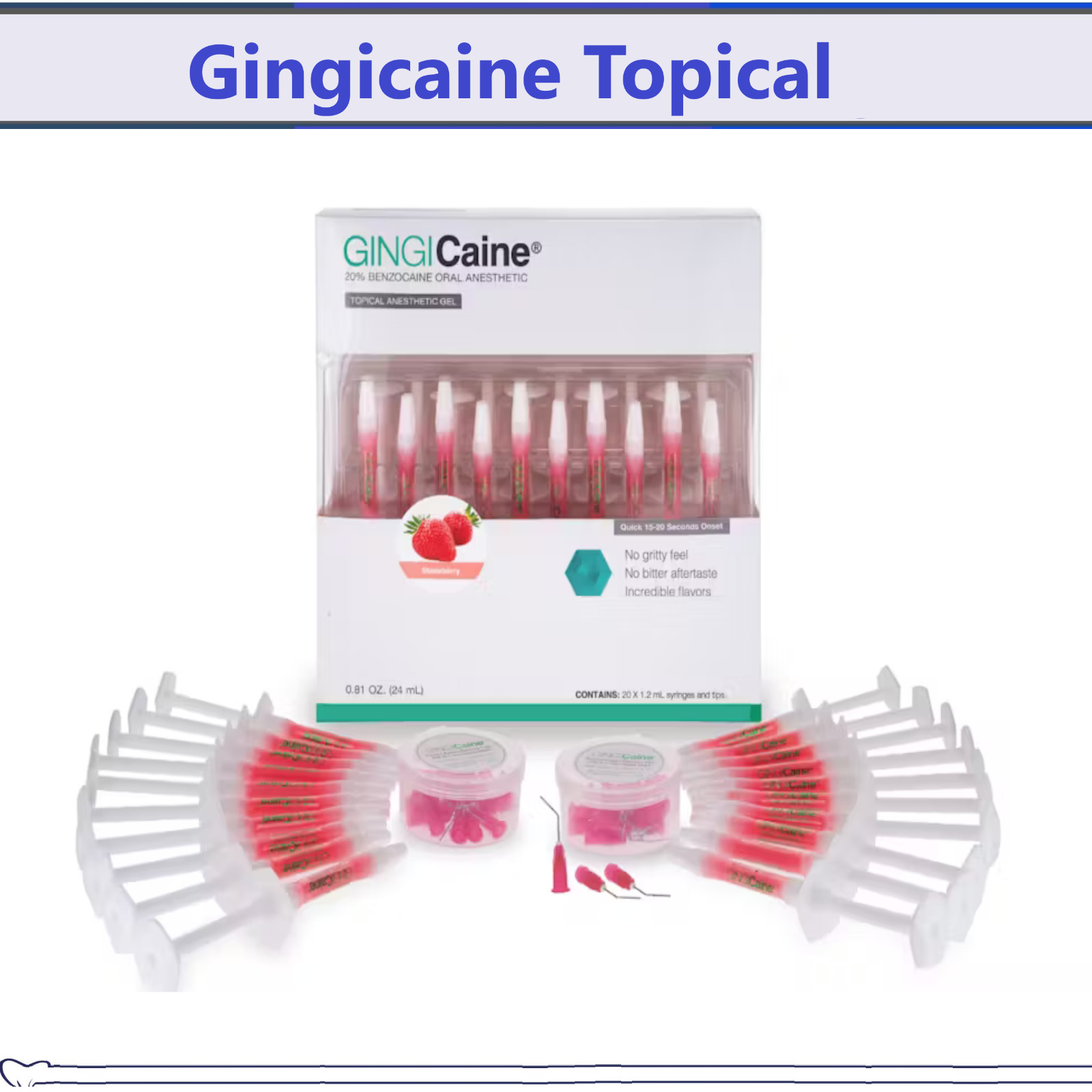 Dental Gingicaine Topical Anesthetic Gel in Syringe USA, Prefilled Syr Exp 11/27