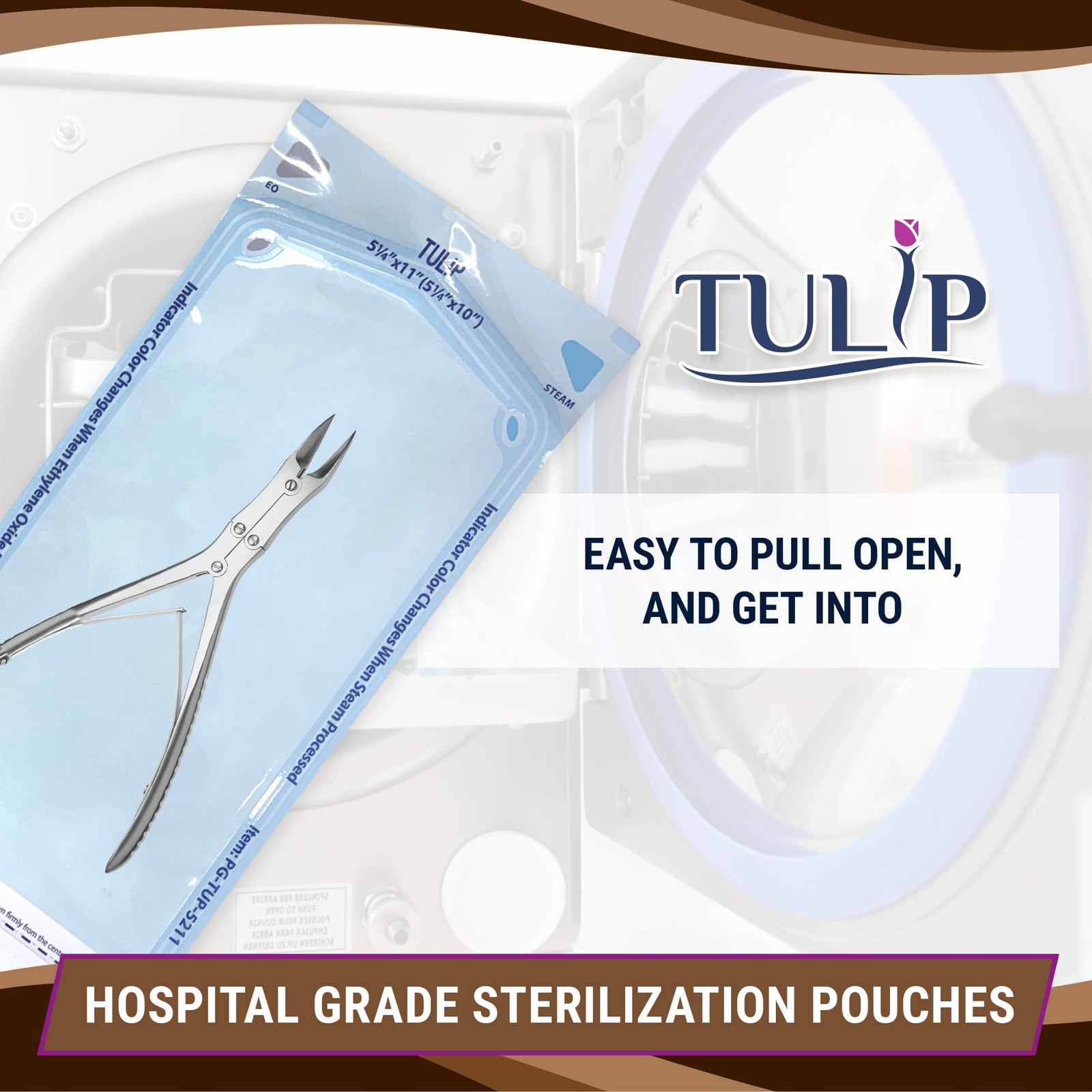Self Sealing Sterilization Pouch 5.25″ x 10″ (200 Pack) – Autoclave Sterilize…