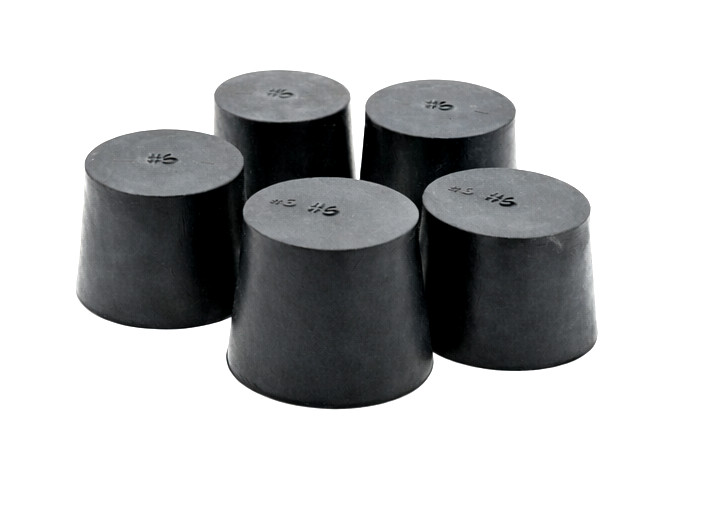 #6 Solid Rubber Stopper No Hole Lab Flask Bottle Tube Tapered Plug Seal Cap