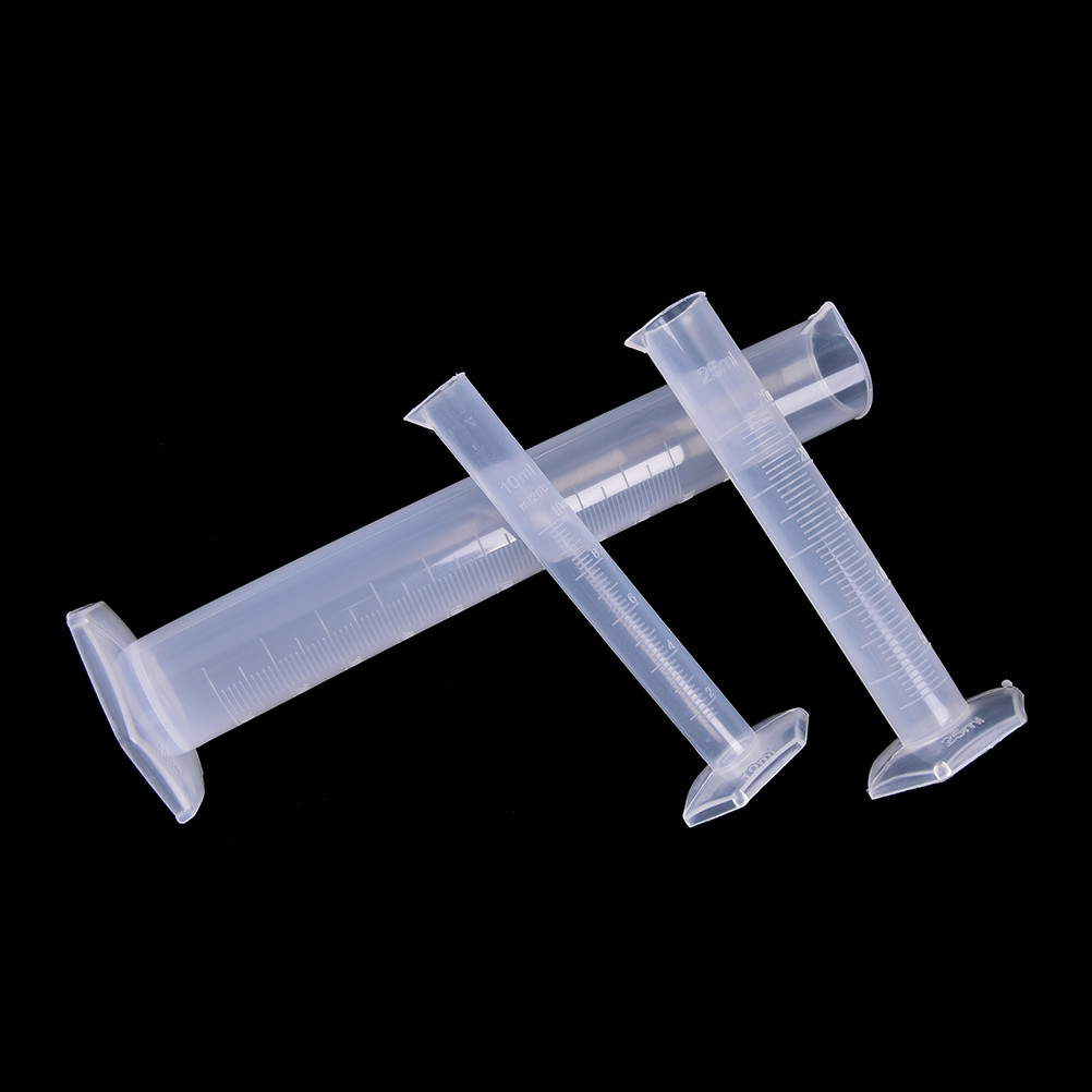 10/25/50/100/250ML Plastic Measuring Cylinder Laboratory Test Graduated Tube F4