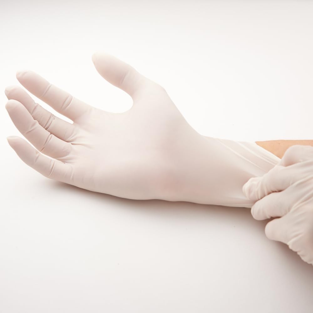 X Large Disposable Nitrile Gloves Pack of 100 White Food Safe Puncture Resistant