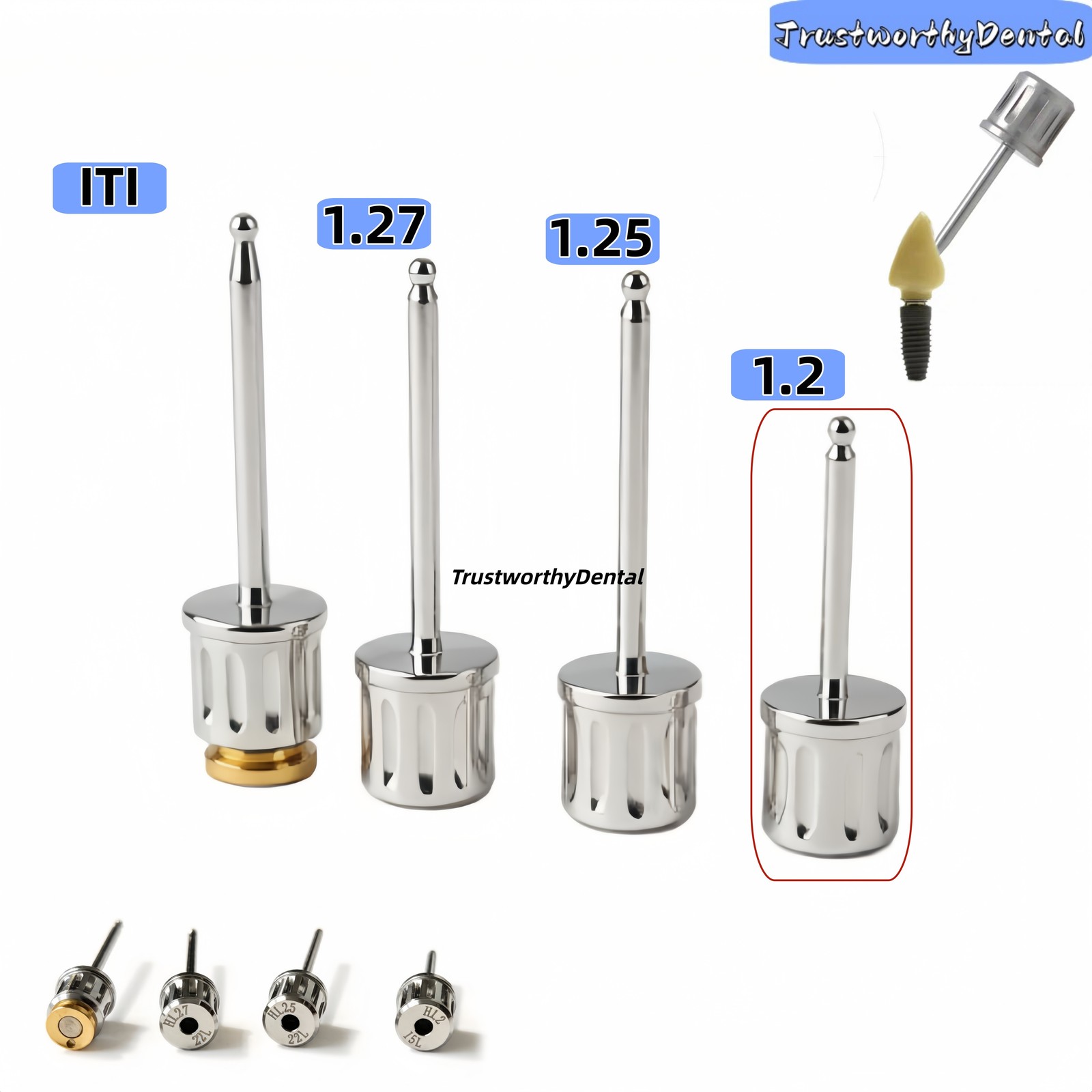 Dental Angled Implant Screwdriver Angulated Screw Channel Driver ASC ITI 1.2