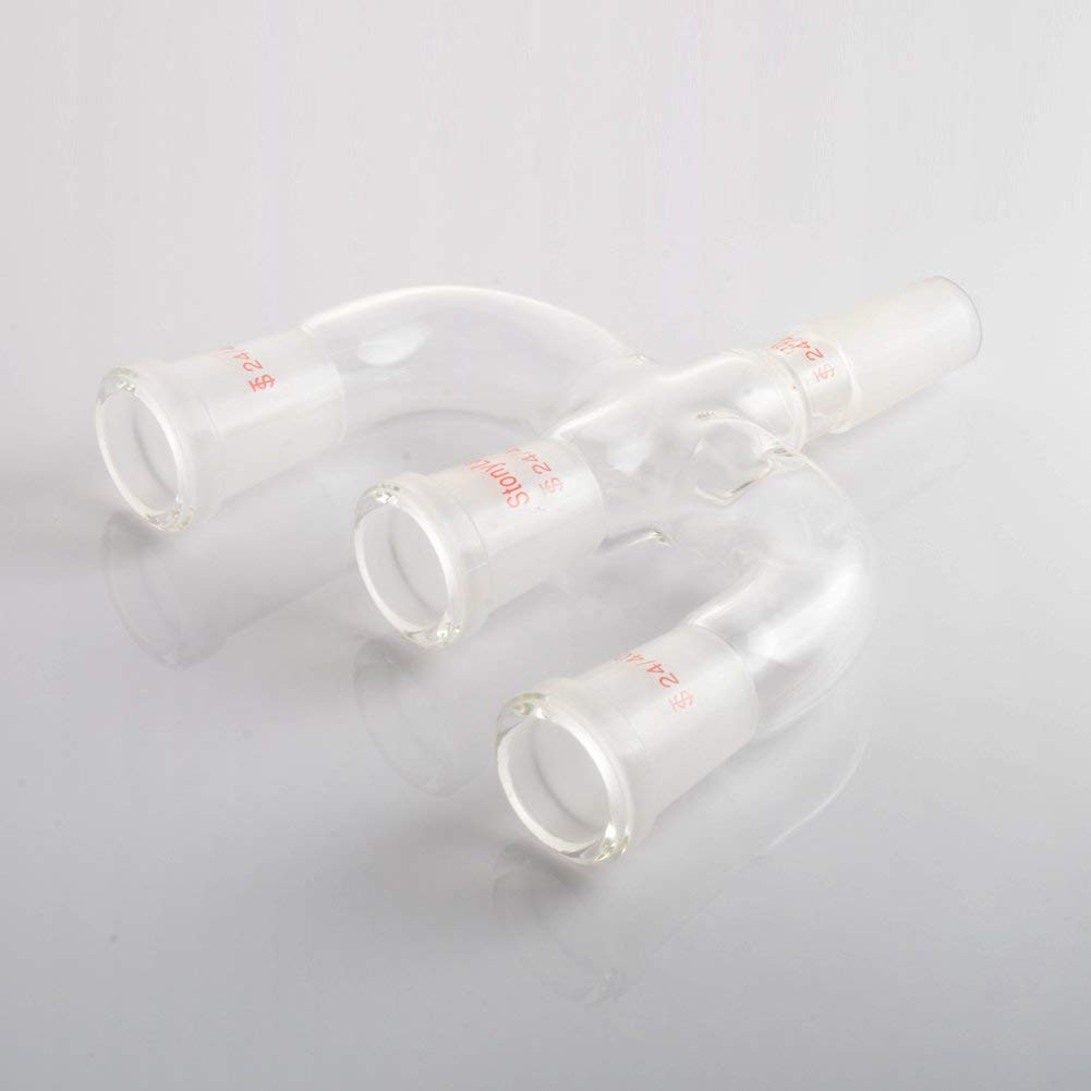 4 Way Claisen Distillation Adapter 24/40 Joints Connecting Lab Supply Tube