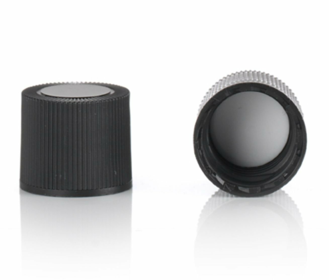 Magnakoys Black 15-415 Continuous Thread Closure w/ 14B Rubber Liner Caps