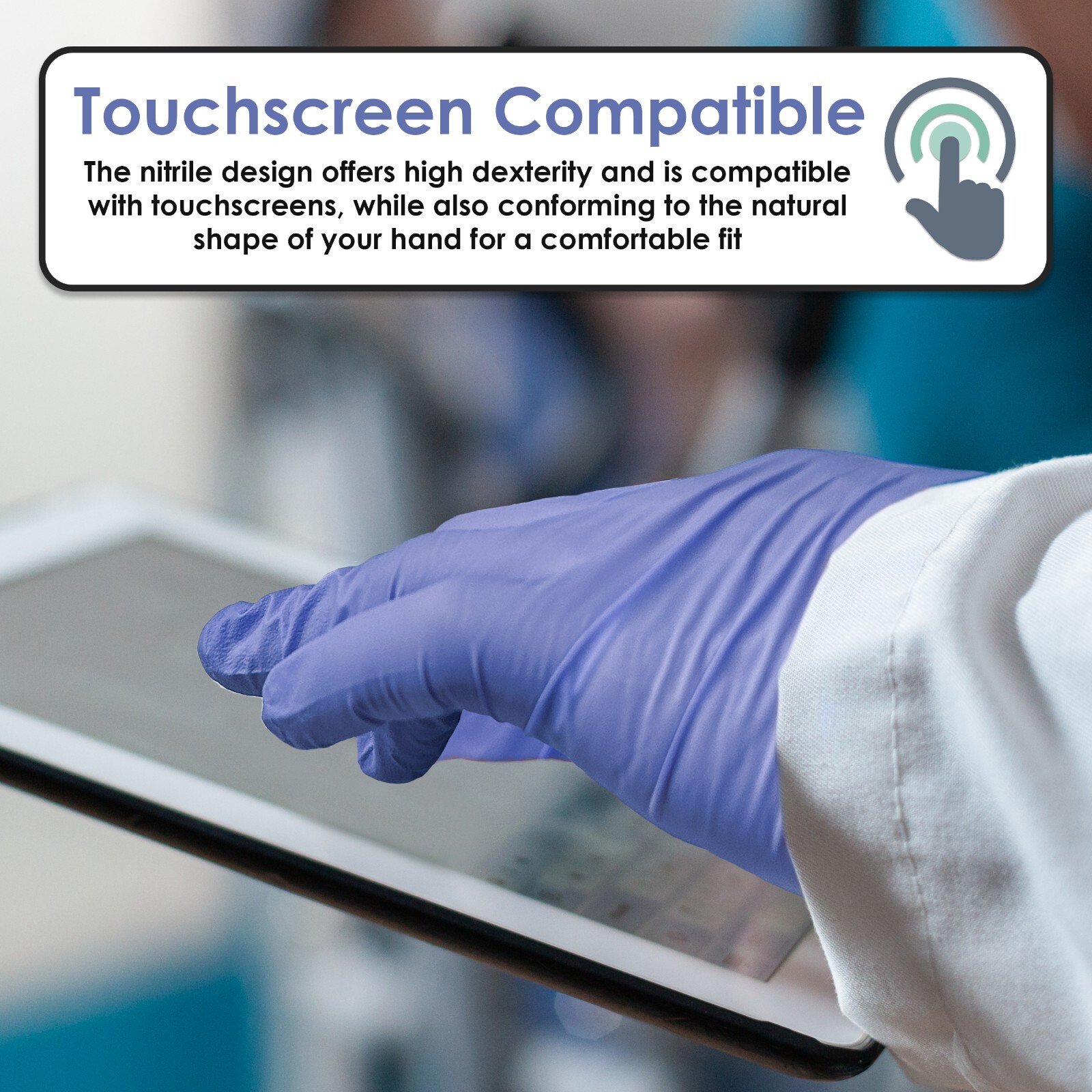 Innovative Haus Medical Grade Indigo Nitrile Exam Gloves – 100% Latex Free