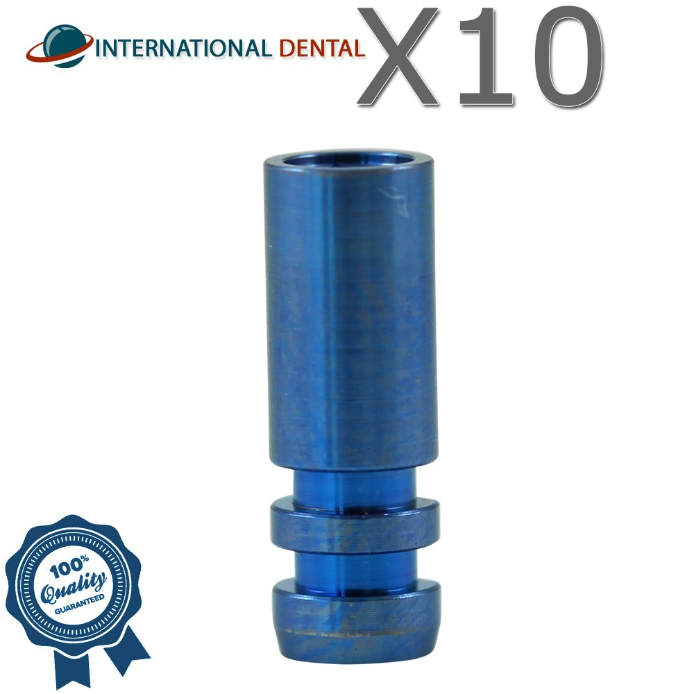 10 Dental Lab Fixture Titanium Analog Compatible With 3i Bi0met Certain Ø4.1mm