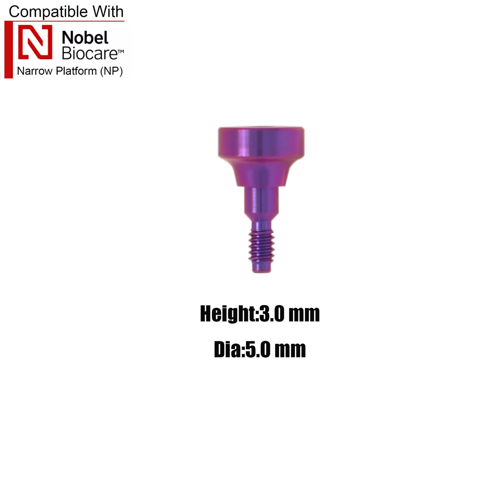 Fits Nobel Locator/Healing Abutments NP/RP Closure Cap Open/Closed Tray Conical