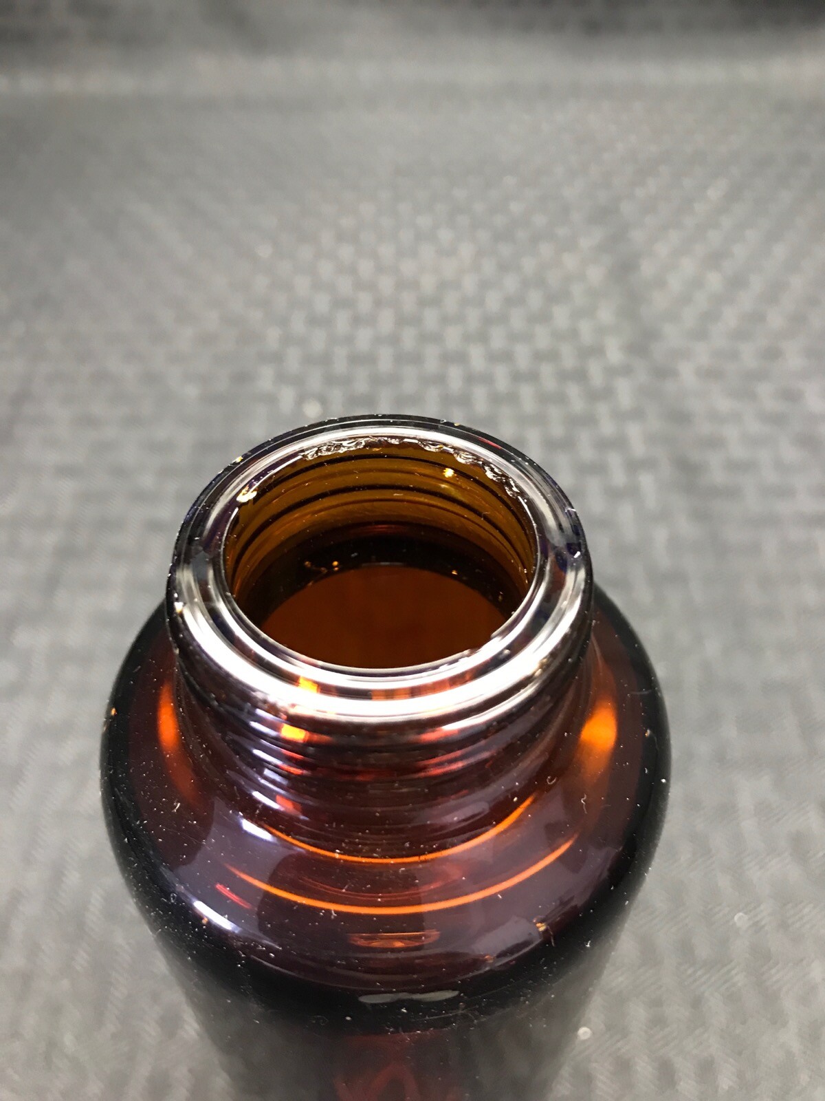 (6) PYREX 200mL Amber Glass Heavy Wall Centrifuge Bottle 38-400 Cap 1261-200