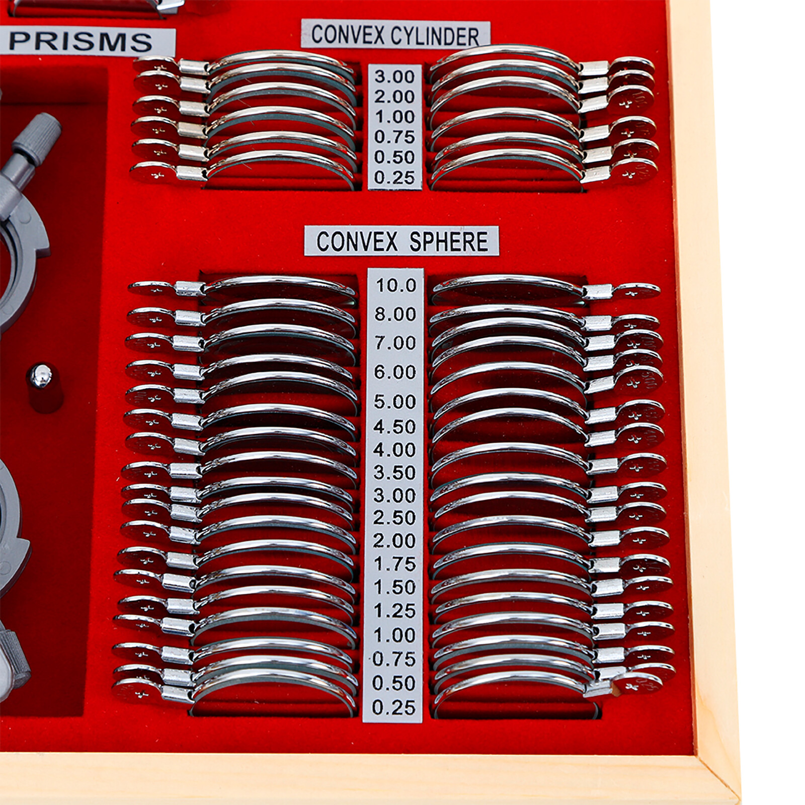 Optometry Optical Trial Lens Kit Test Metal Trial Frame Set w/Case Box 104pcs