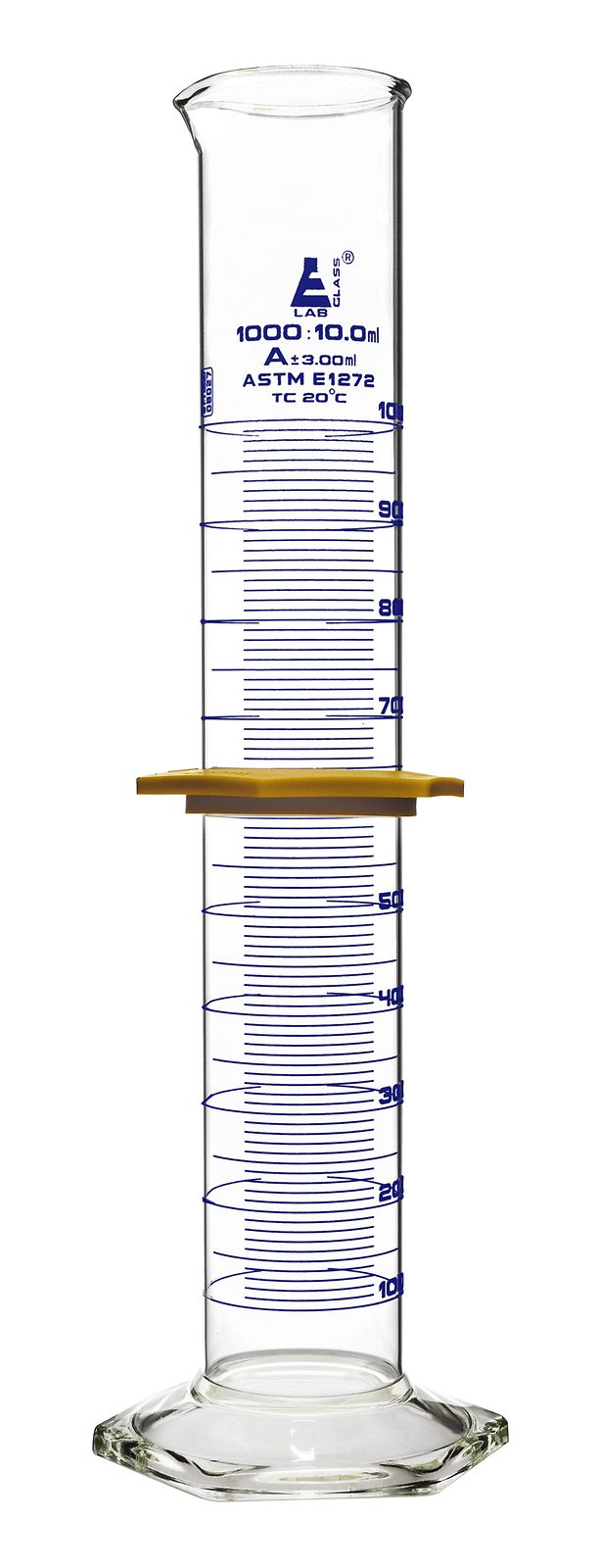Measuring Cylinder, 1000ml – ASTM, Class A – Protective Collar -Eisco Labs